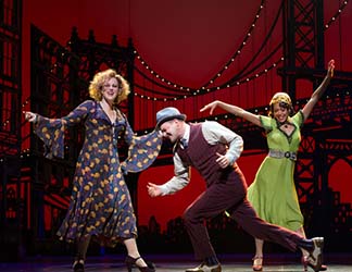 ‘Annie,’ Katie Finneran as Miss Hannigan, Clarke  Thorell as Rooster and J. Elaine Marcos as Lily St. Regis, photo Joan Marcus