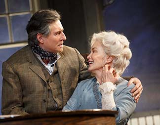 Gabriel Byrne as James, Jessica Lange as Mary, front photo Joan Marcus