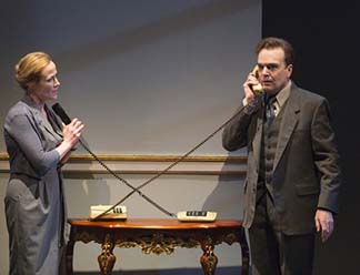 Jennifer Ehle as Mona Juul and Jefferson Mays as Terje Rod-Larsen, front photo T. Charles Erickson