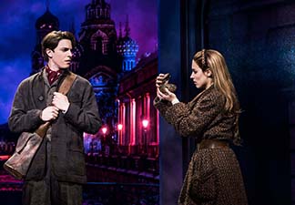 Derek Klena as Dmitry, Christy Altomare as Anya, photo Matthew Murphy