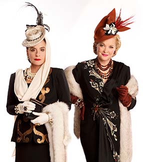 Patti LuPone as Helena Rubenstein and Christine Ebersole as Elizabeth Arden, photo Joan Marcus