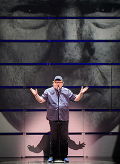 “Michael Moore: The Terms of My Surrender” is political rally as theater piece