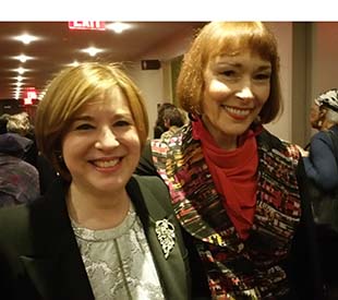 Celia Berk and Karen Akers front