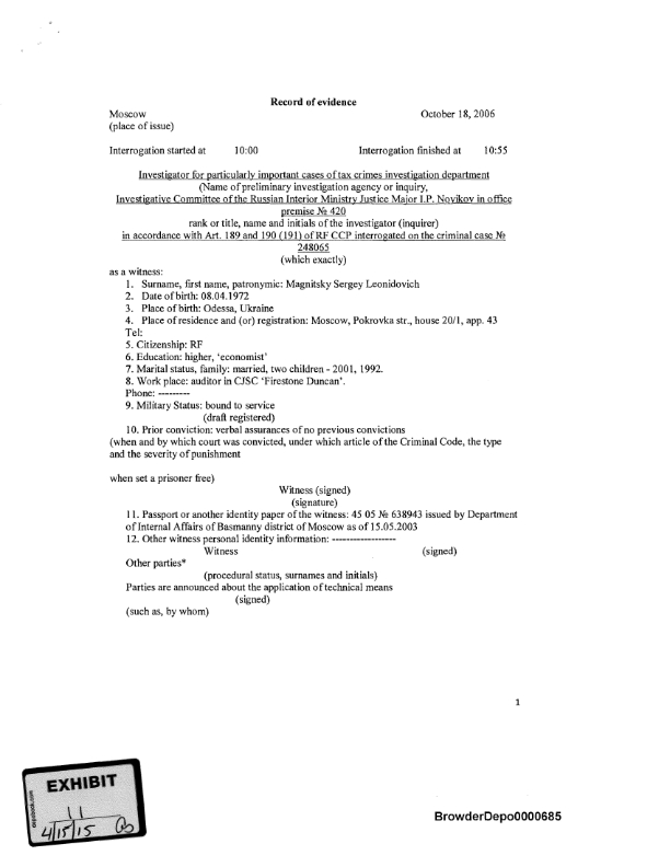 Magnitsky interrogated in 2006_001