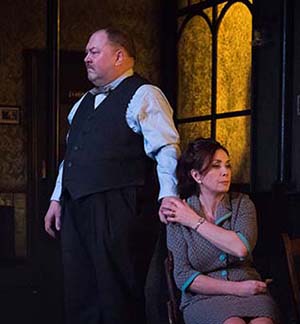 Mark Addy as Harry, Sally Rogers as Alice, photo Ahron R. Foster