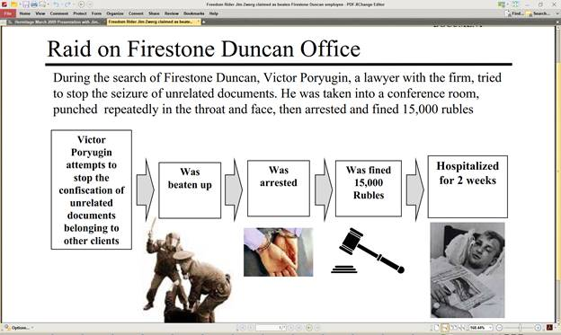 Jim Zwerg as Victor Poryugin in Browder’s fake report.on Browder report