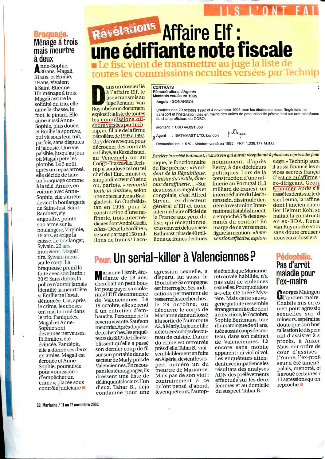 Le Figaro and Marianne 2002 articles