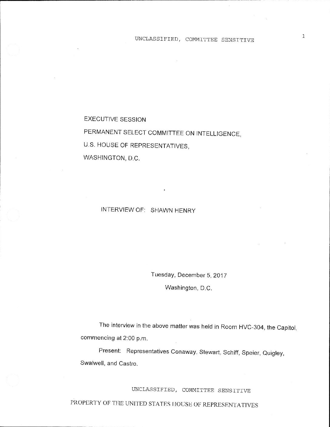 Shawn Henry Crowdstrike testimony no evidence Russia hacked DNC emails