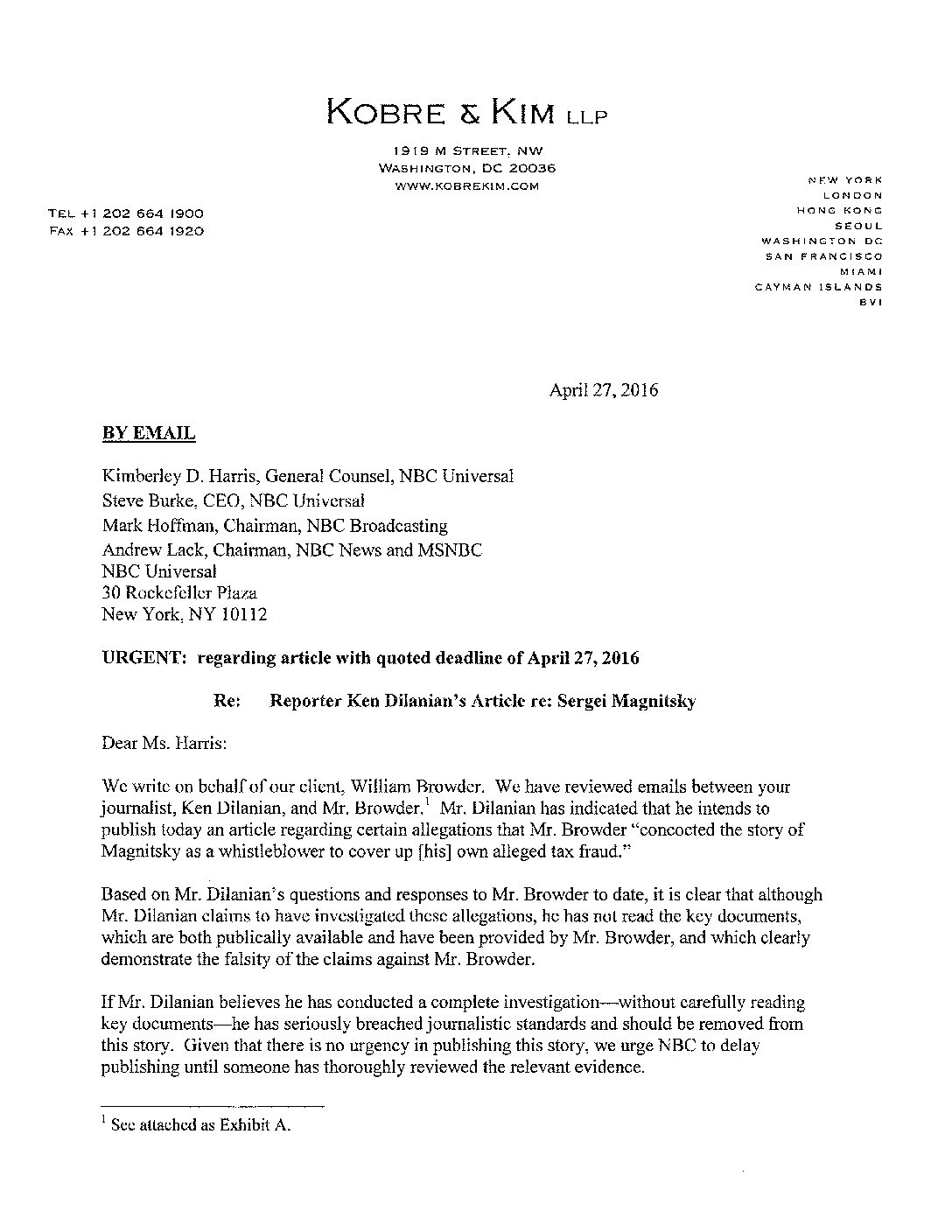 001. 04 27 2016 KK Letter to NBC Universal