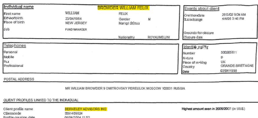 Berkeley Advisors owned by Browder