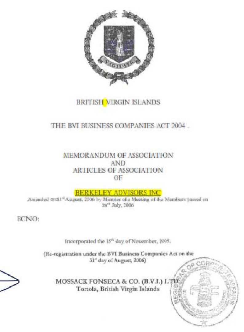 Berkeley-Advisors-set-up-by-Mossack-Fonseca for Browder