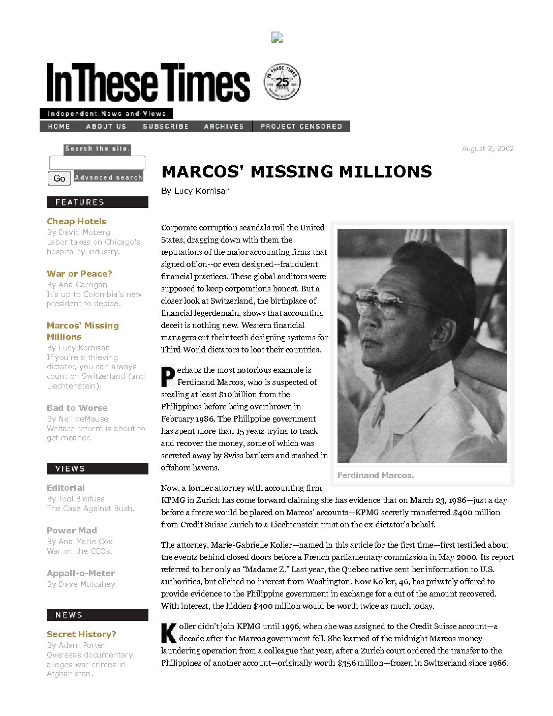 In These Times _ Marcos’ Missing Millions