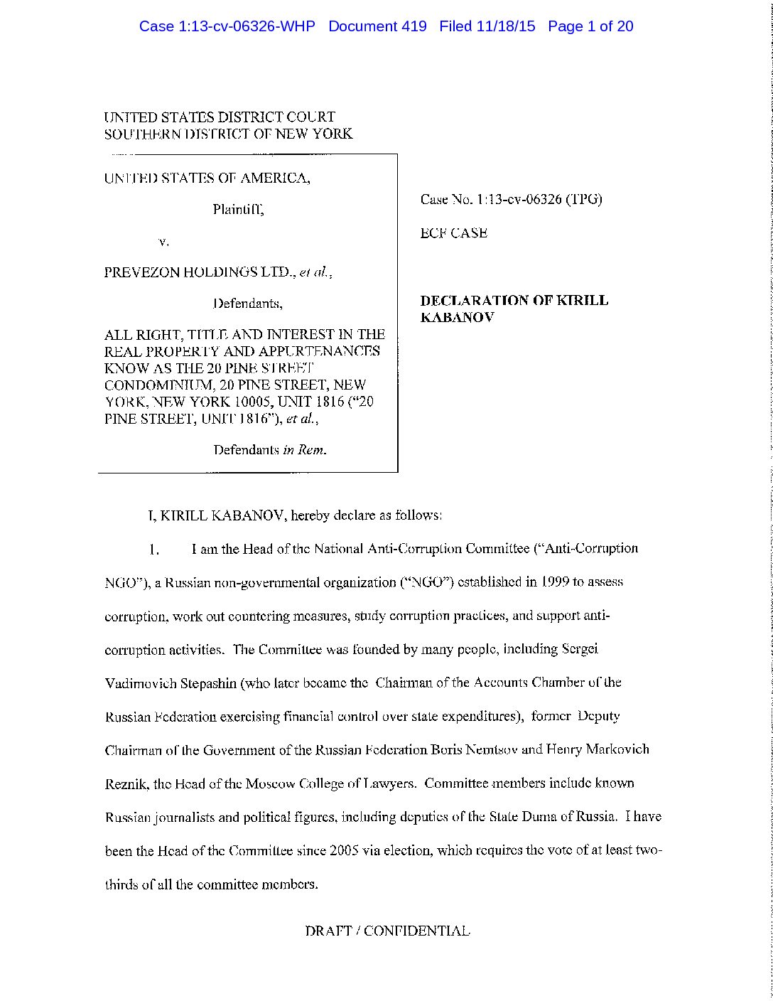 Kabanov deposition