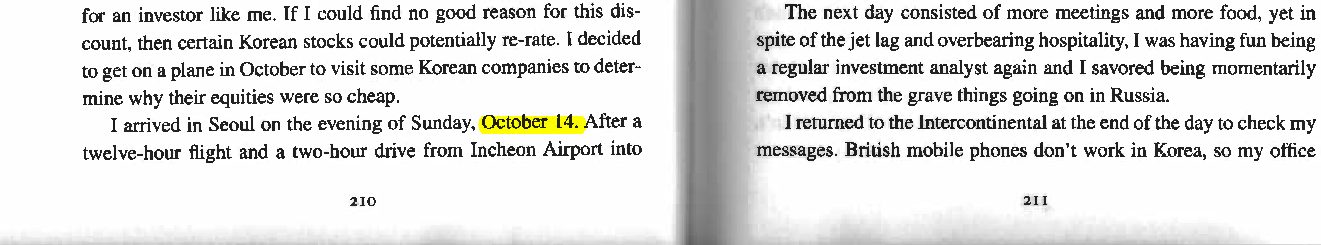 Red notice Browder learning in Oct 2007 of theft of companies p 210-15