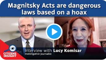 Aussie video interview with Lucy Komisar about attempt to pass a William Browder Protection Act