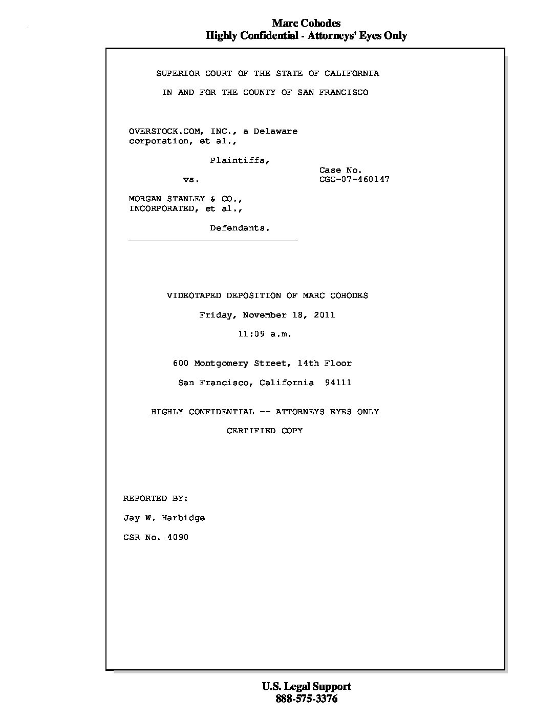 Marc Cohodes transcript-of-deposition in Overstock case