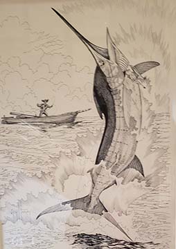 The Old Man and the Sea sketch 30