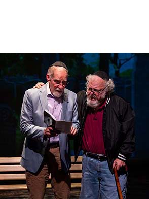 “Two Jews, Talking” sitcom-style play with comic dialogue & serious message