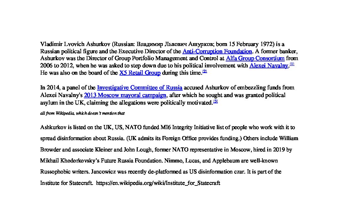 Ashkuratov and Integrity Initiative