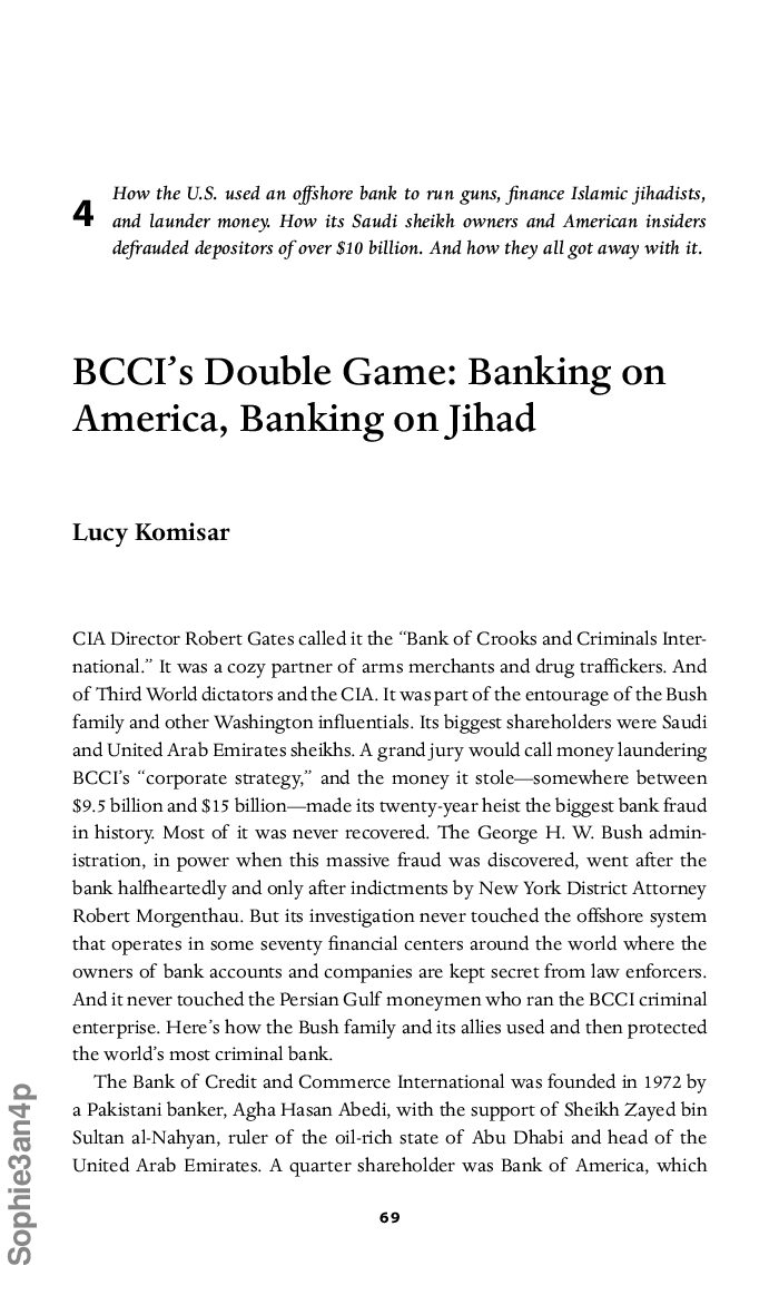 BCCI’s Double Game, Banking on America, Banking on Jihad by Lucy Komisar