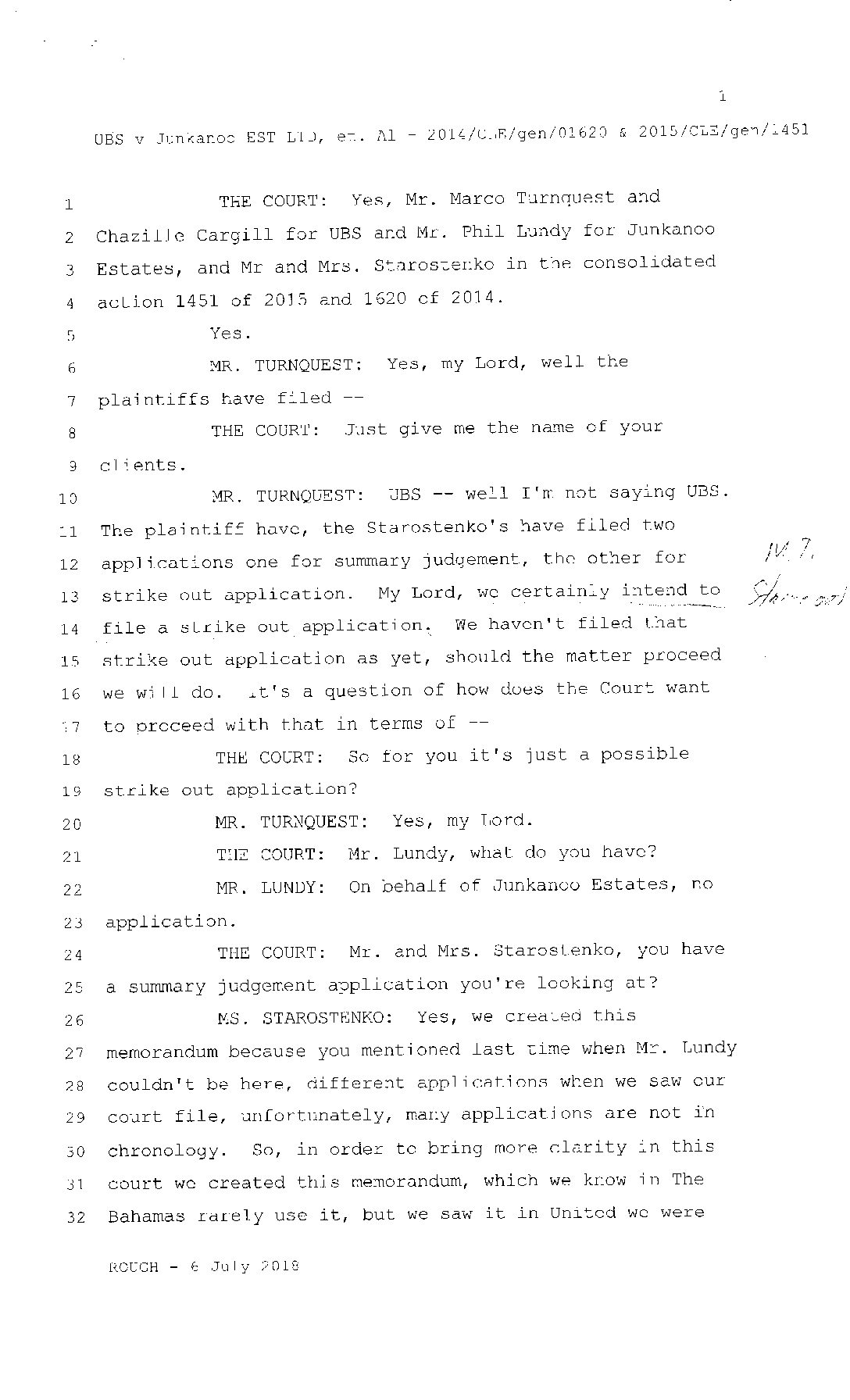01451 – transcript – Case Management_6Jul18