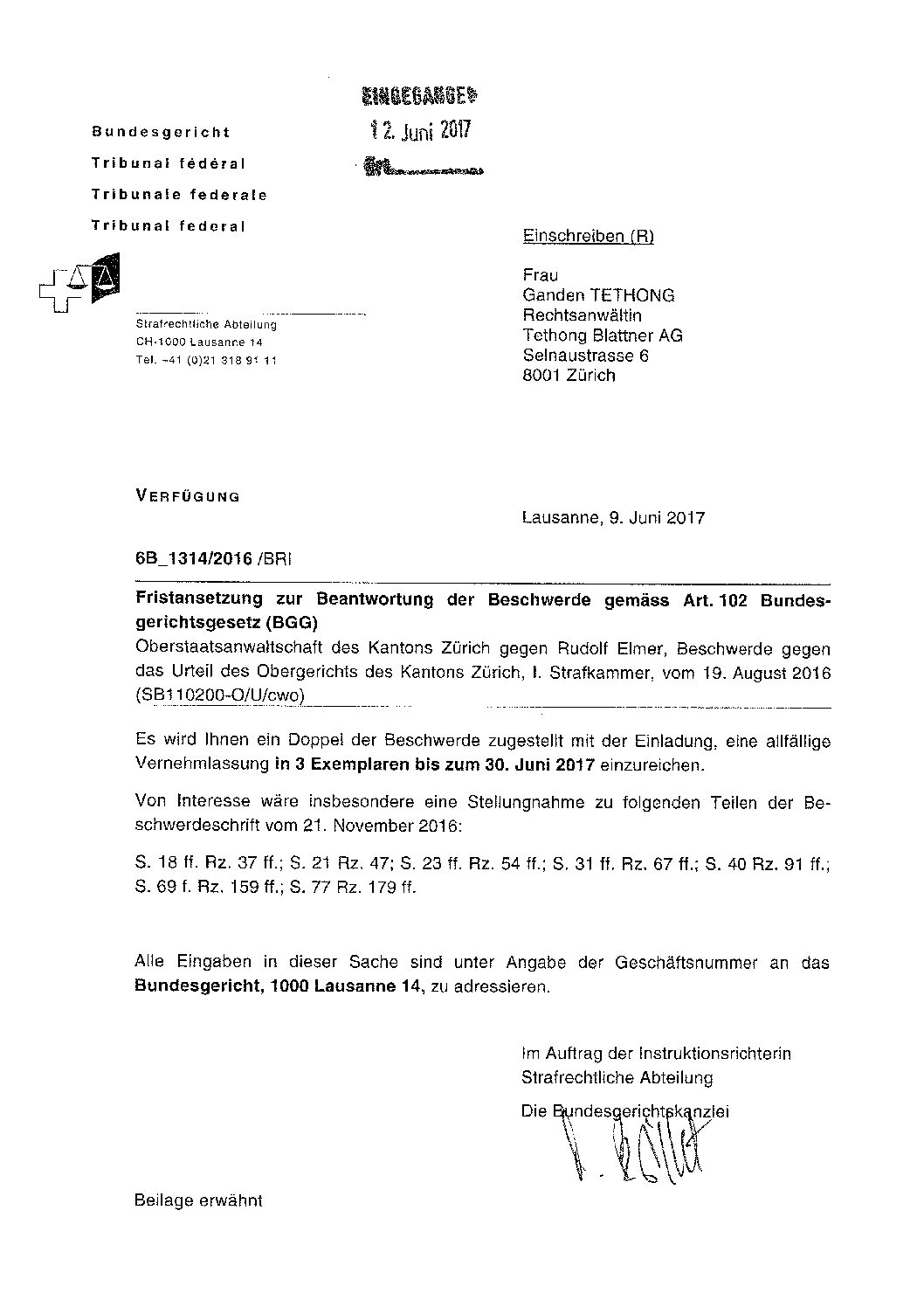 link 14 Eingabe Oberstaatsanwaltschaft Pellegrini BG 2016