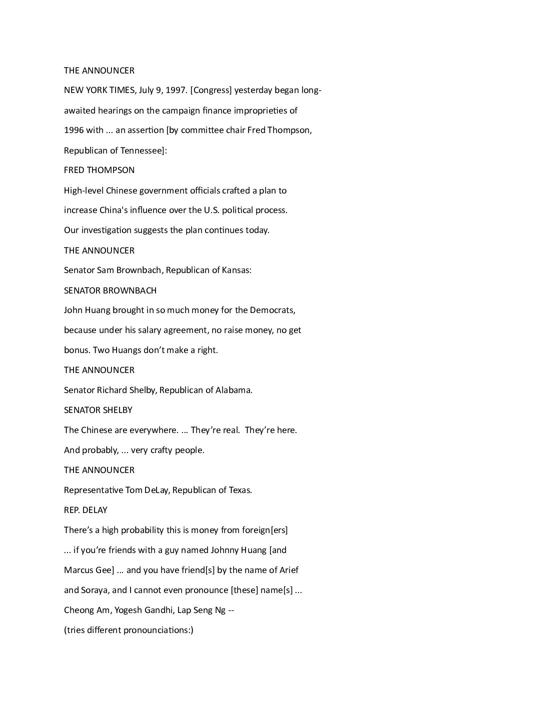 Yellow Face excerpts