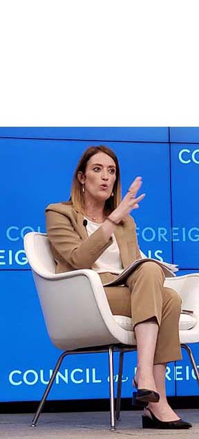 Pres. of European Parliament shows CFR how “liberals” abet Israeli genocide in Gaza