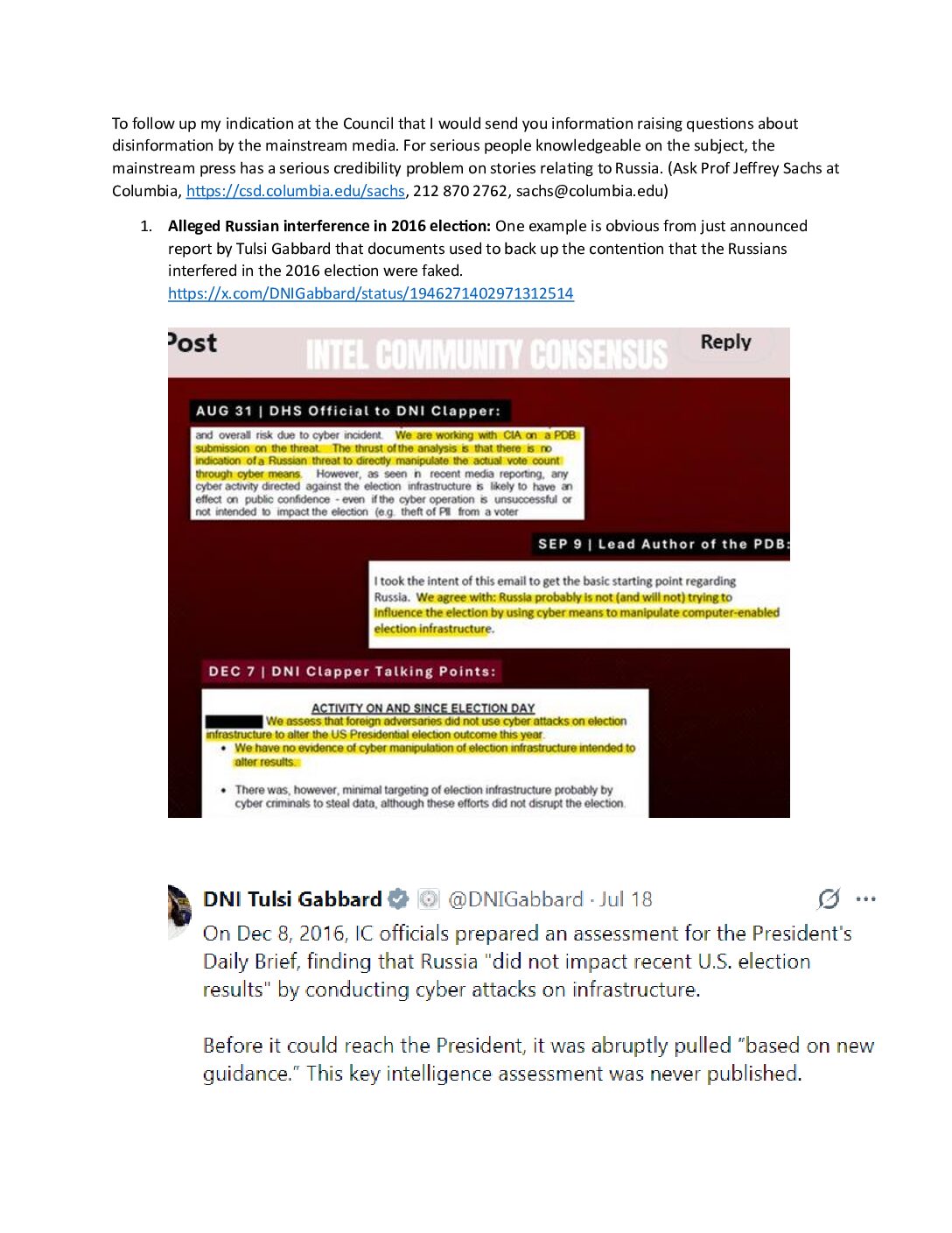 Comment on Council meeting on media and disinformation