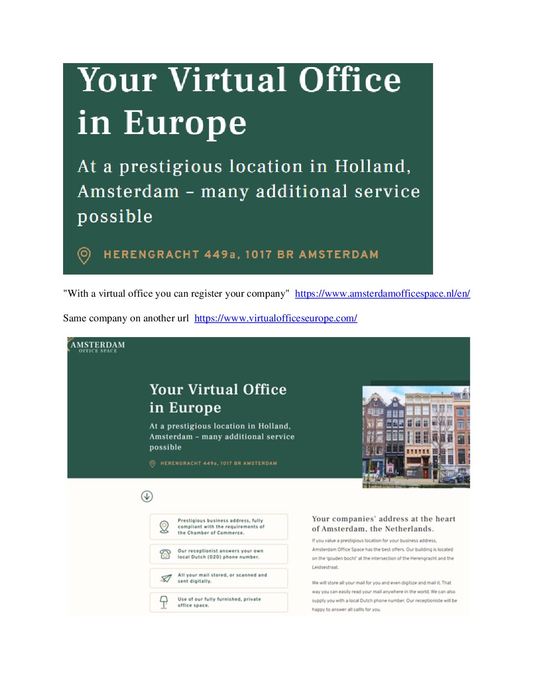 The Amsterdam phone & mail drop