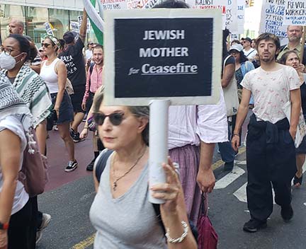 Was Mossad observing a Free Palestine march in Greenwich Village today?